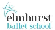 Лого Elmhurst Ballet School, Балетная школа Elmhurst