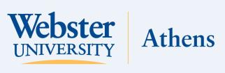 Лого Webster University Athens, Университет Вебстер Афины