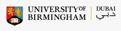 Лого University of Birmingham Dubai, Университет Бирмингема в Дубае