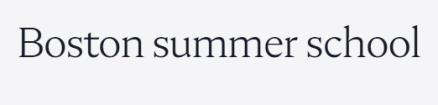 Лого Boston Summer School, Летняя школа в Бостоне