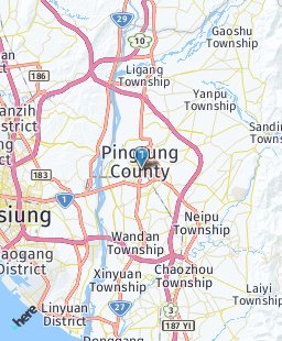 Taiwan on map