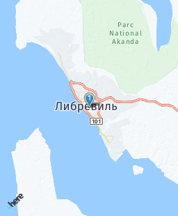 Габон на карте